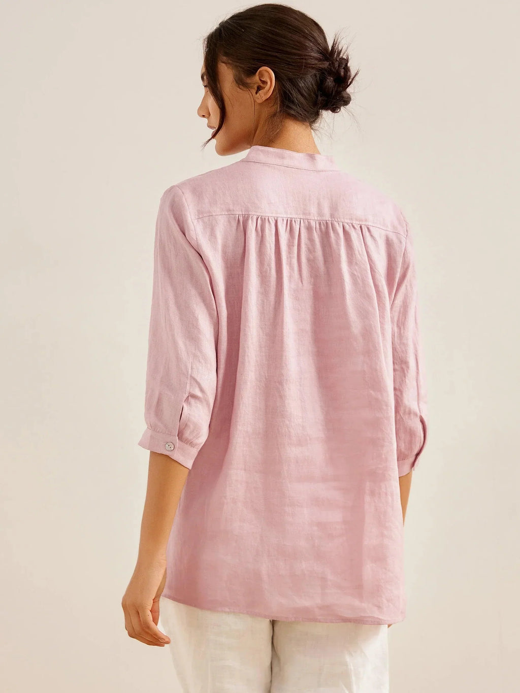 100% Linen Relaxed Button-Up