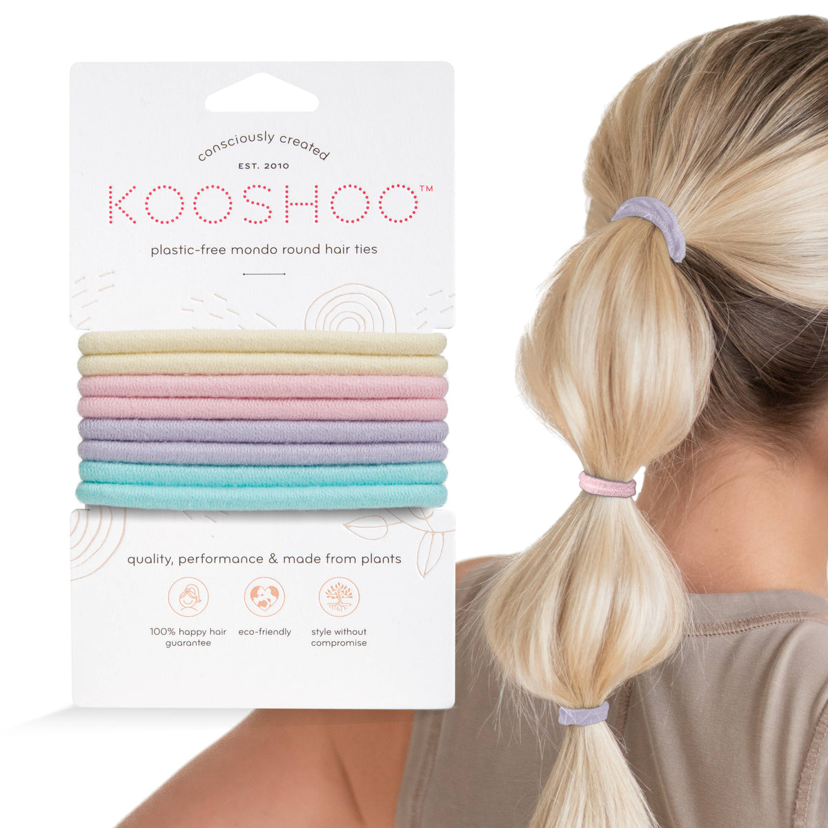 Plastic-Free Hair Ties — Pastel Blooms