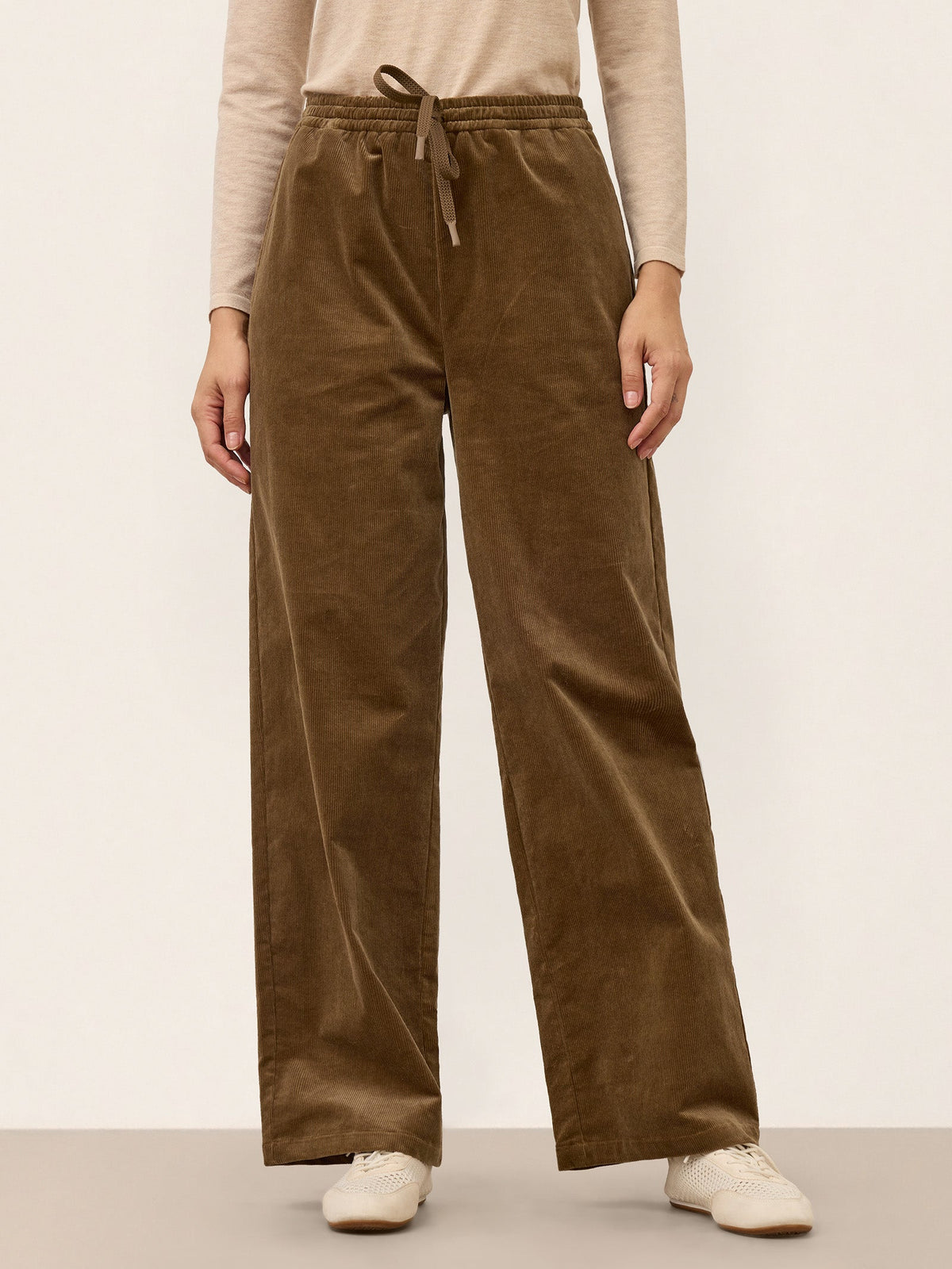 Organic Cotton Corduroy Drawstring Pants