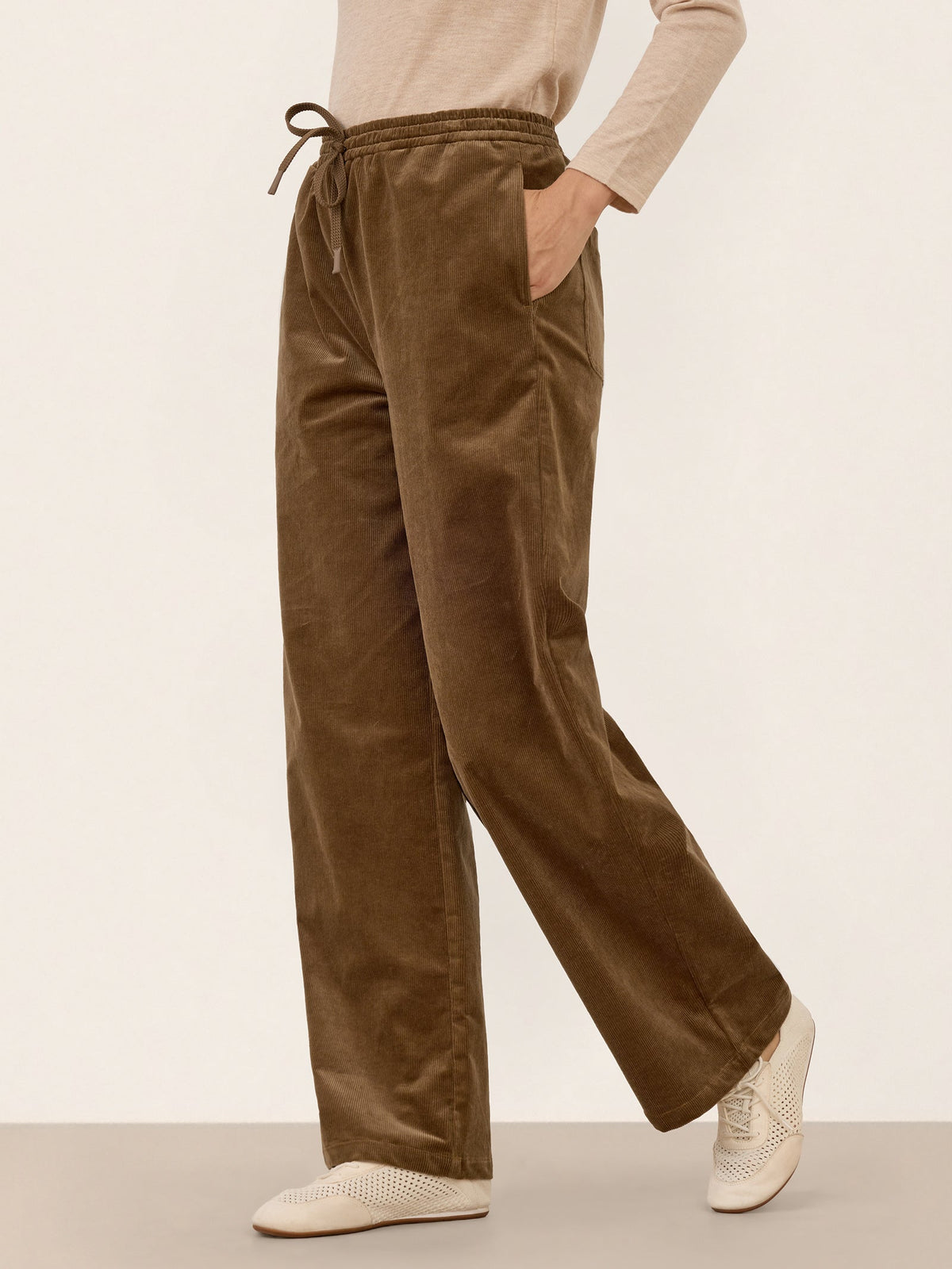 Organic Cotton Corduroy Drawstring Pants