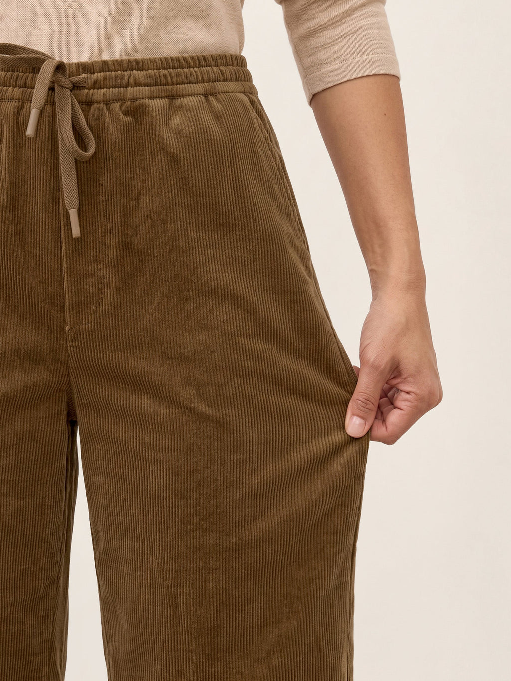 Organic Cotton Corduroy Drawstring Pants