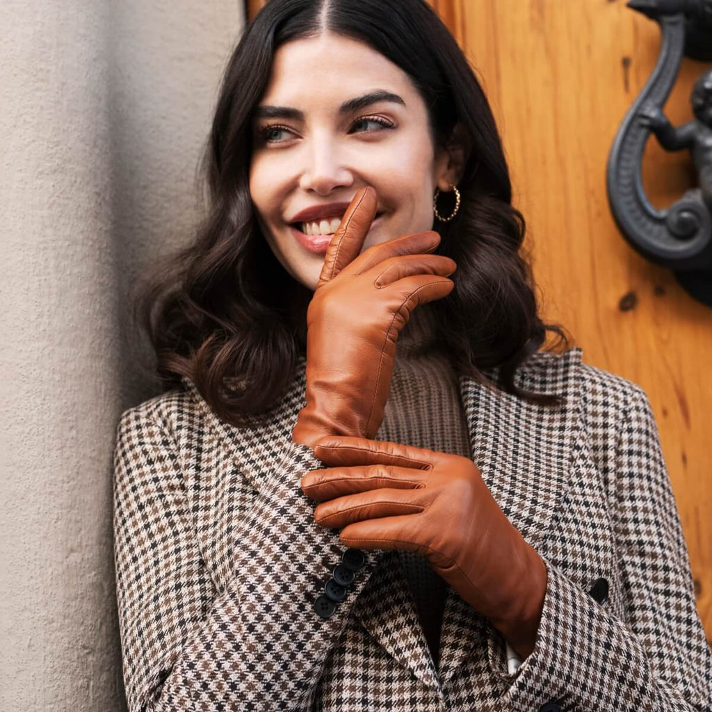 Italian Lambskin Leather Gloves with Silk Lining