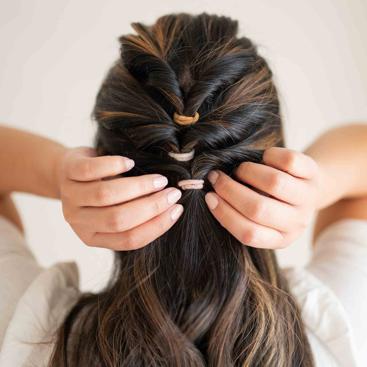 Plastic-Free Mini Round Hair Ties — Dark Hues