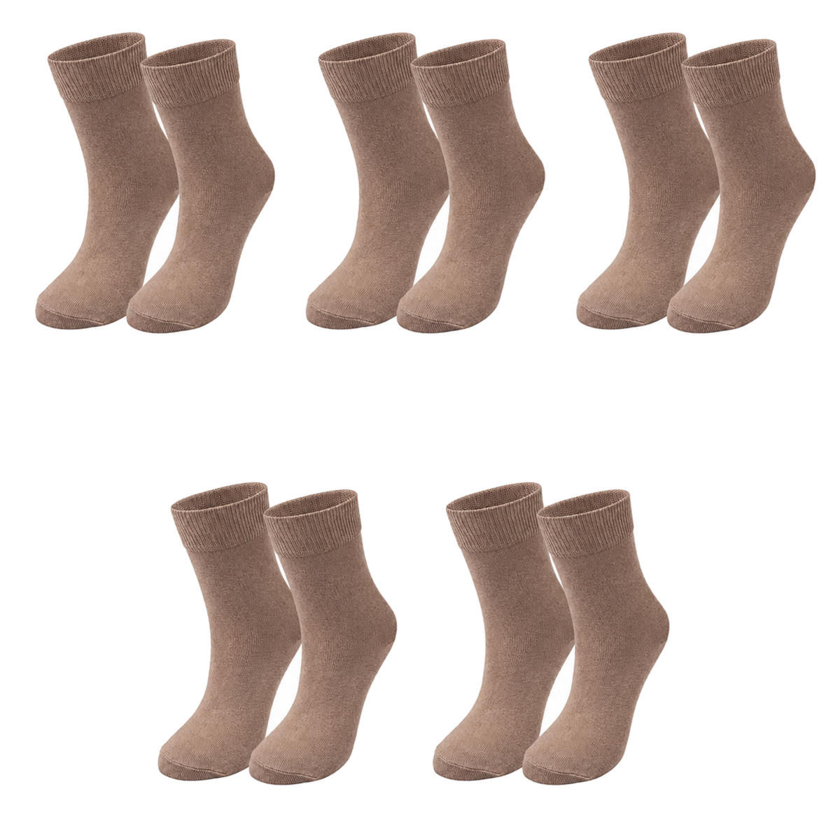 Kids’ 98% Organic Cotton Crew Socks 5-Pack (Ages 1–12)