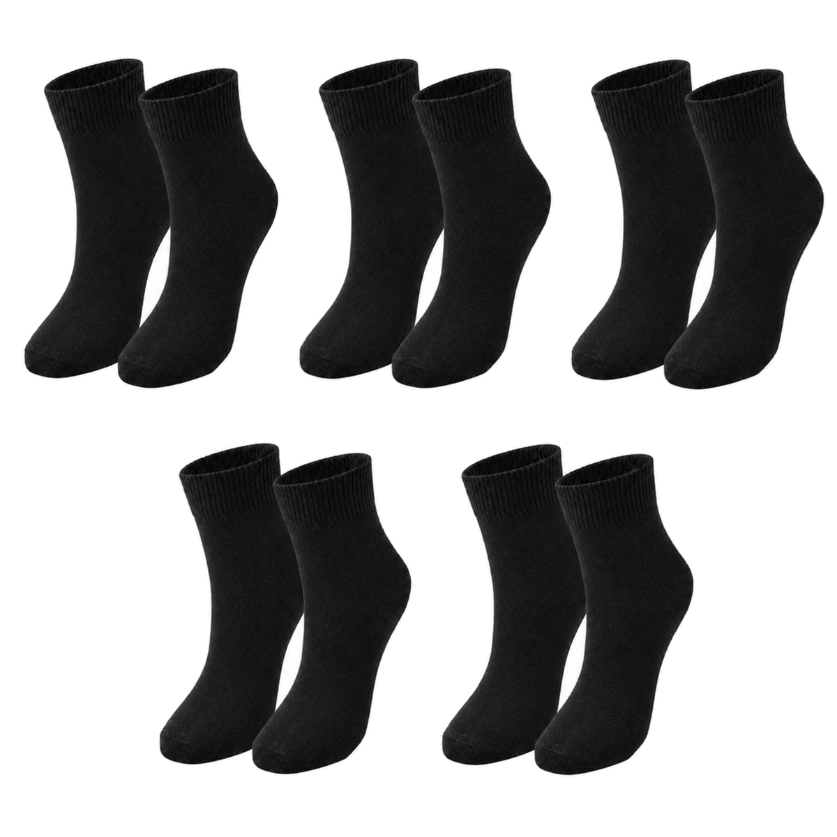 Kids’ 98% Organic Cotton Crew Socks 5-Pack (Ages 1–12)