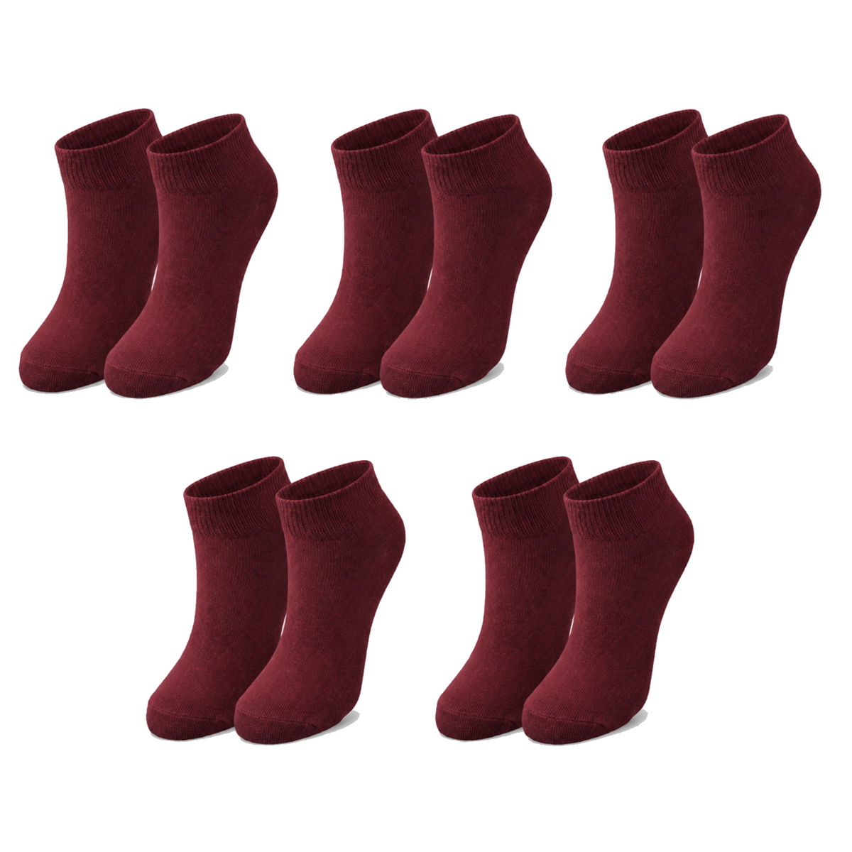 Kids’ 98% Organic Cotton Ankle Socks 5-Pack (Ages 1–12)