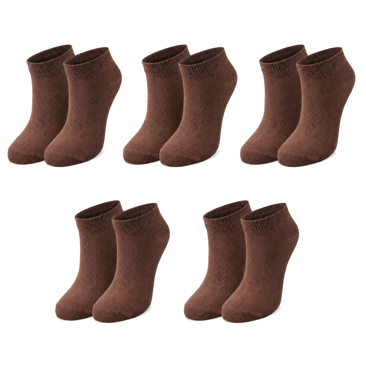 Kids’ 98% Organic Cotton Ankle Socks 5-Pack (Ages 1–12)