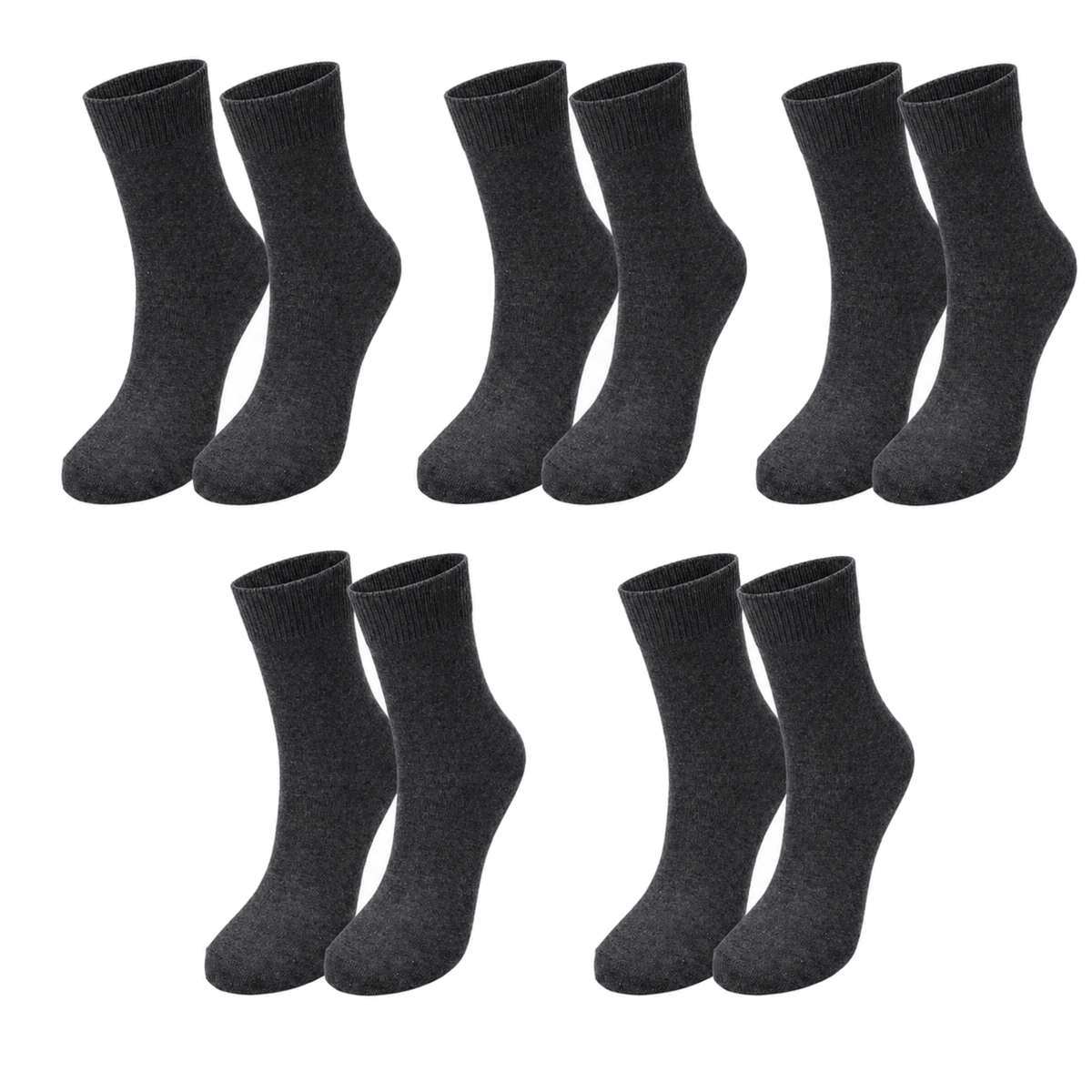 Kids’ 98% Organic Cotton Crew Socks 5-Pack (Ages 1–12)