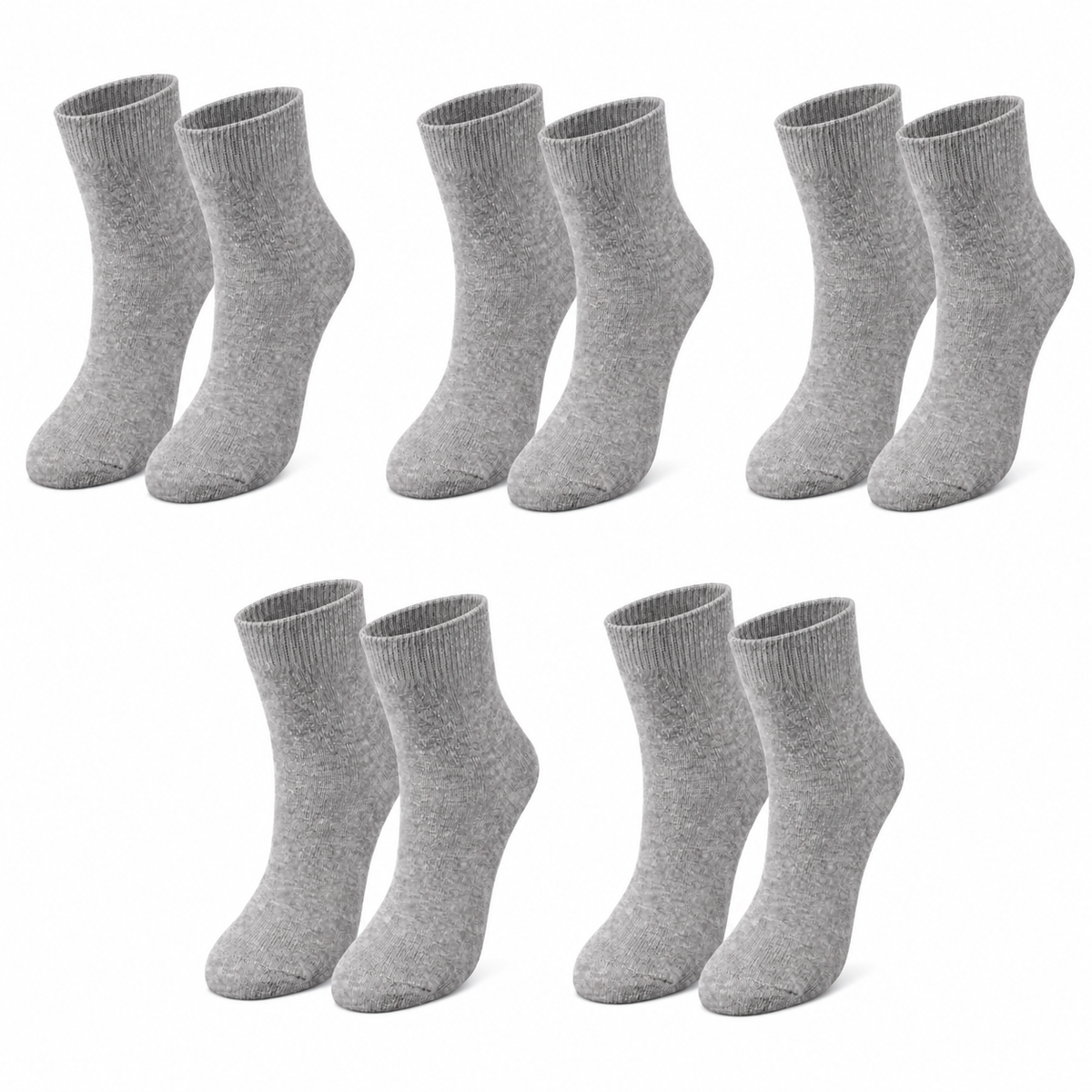 Kids’ 98% Organic Cotton Crew Socks 5-Pack (Ages 1–12)