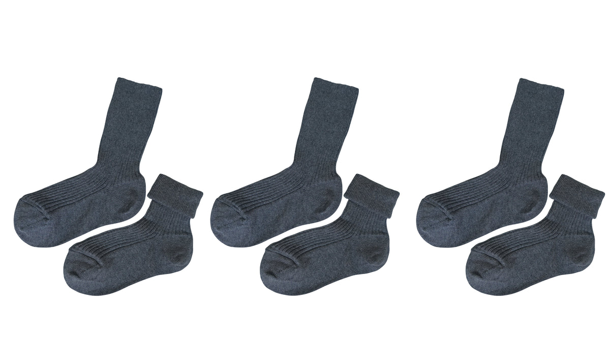 Kids’ 100% Organic Cotton Socks 3-Pack (Ages 5–8)