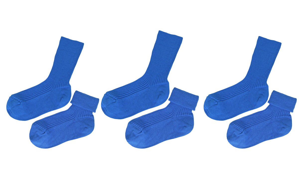 Kids’ 100% Organic Cotton Socks 3-Pack (Ages 5–8)