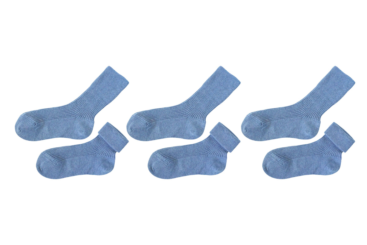 Kids’ 100% Organic Cotton Socks 3-Pack (Ages 5–8)