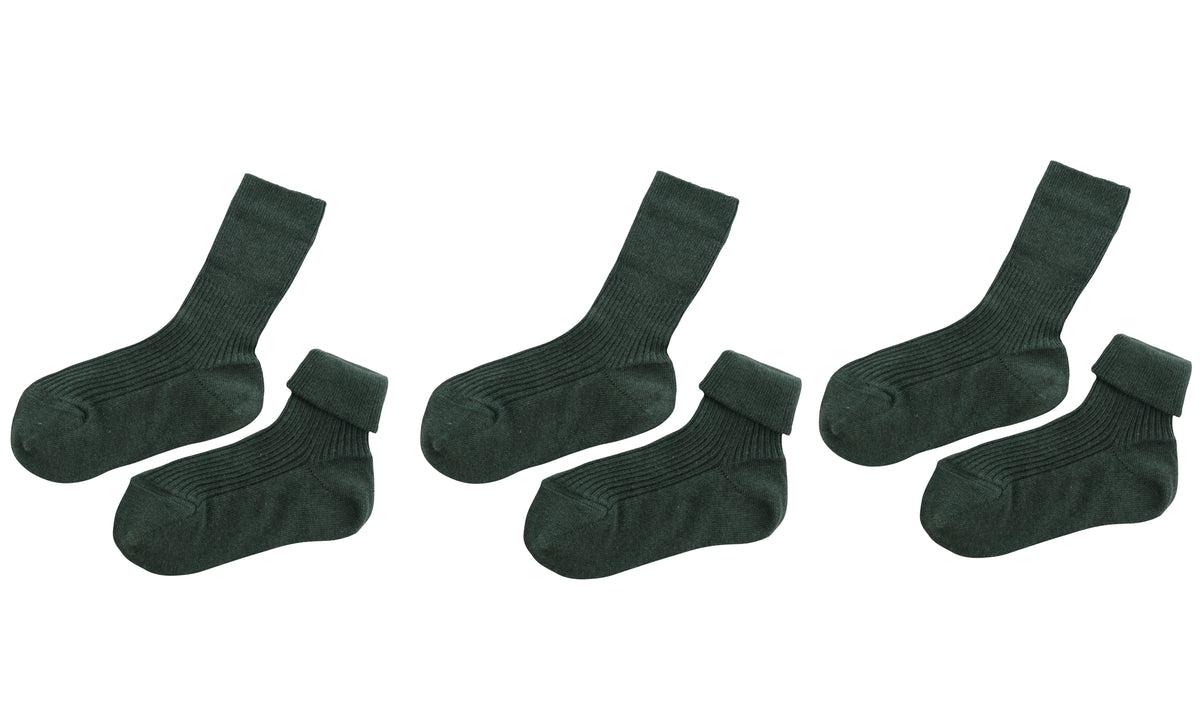Kids’ 100% Organic Cotton Socks 3-Pack (Ages 5–8)