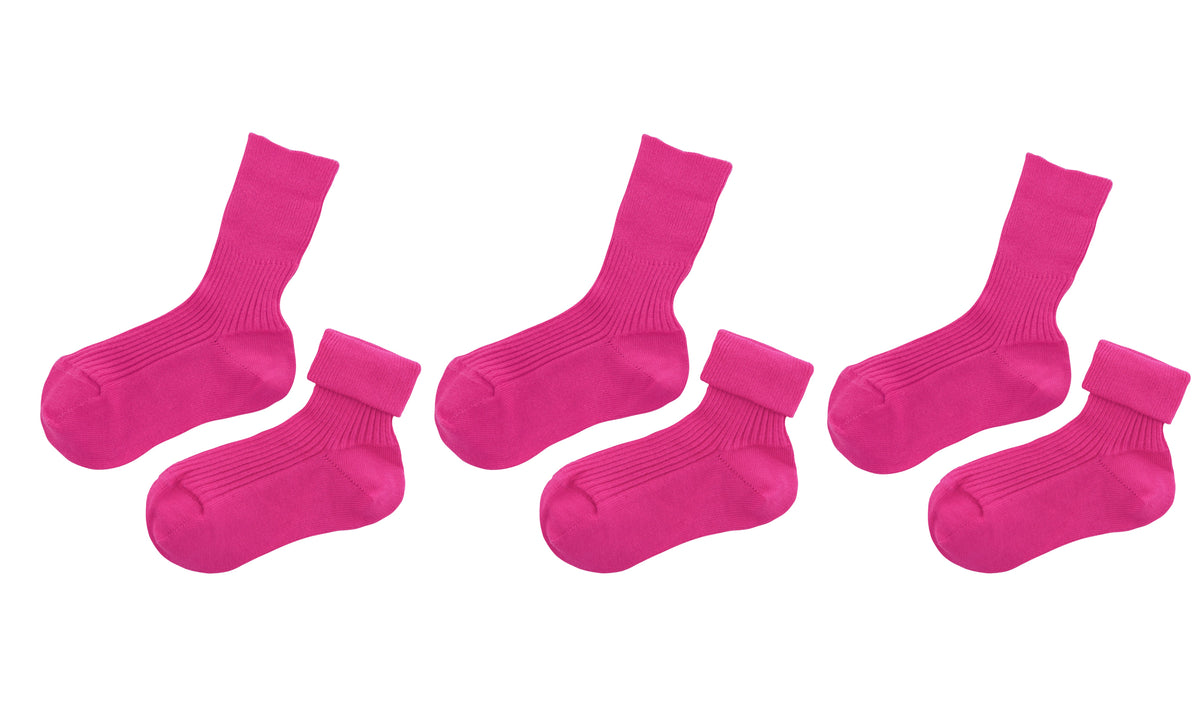 Kids’ 100% Organic Cotton Socks 3-Pack (Ages 5–8)