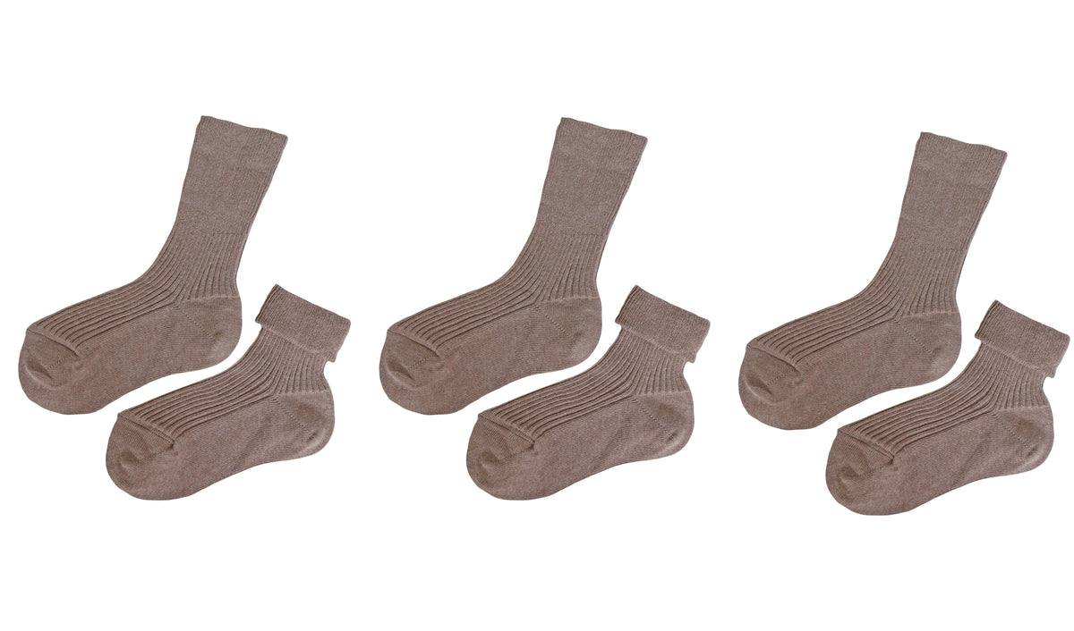 Kids’ 100% Organic Cotton Socks 3-Pack (Ages 5–8)