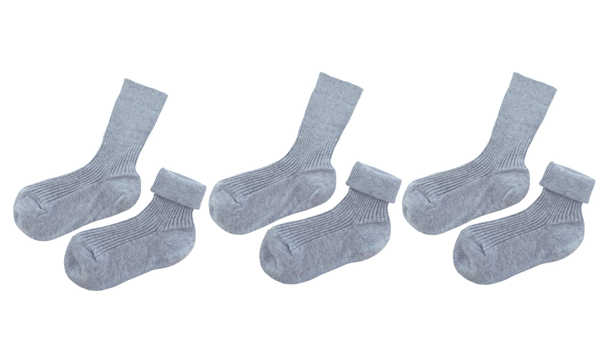 Kids’ 100% Organic Cotton Socks 3-Pack (Ages 5–8)
