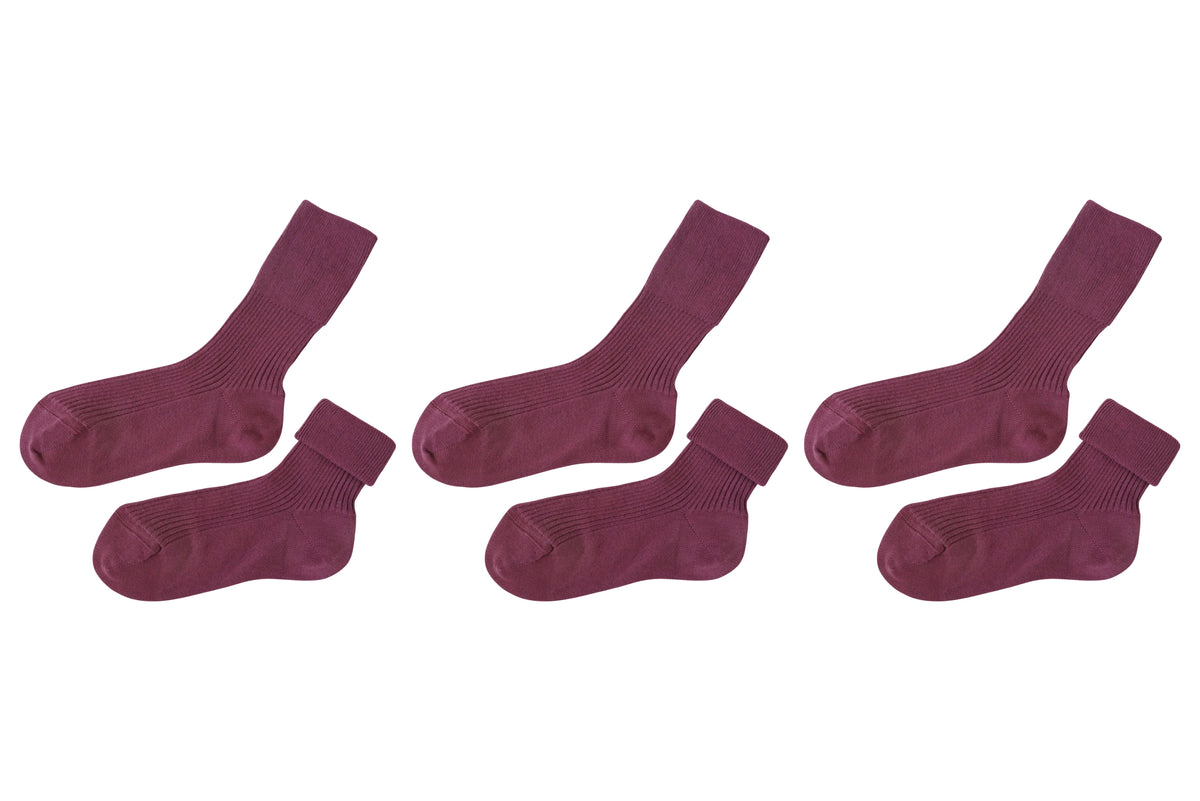 Kids’ 100% Organic Cotton Socks 3-Pack (Ages 5–8)