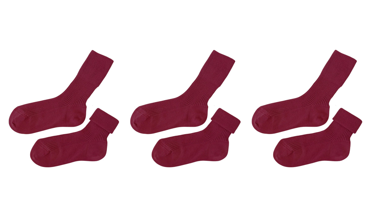 Kids’ 100% Organic Cotton Socks 3-Pack (Ages 5–8)
