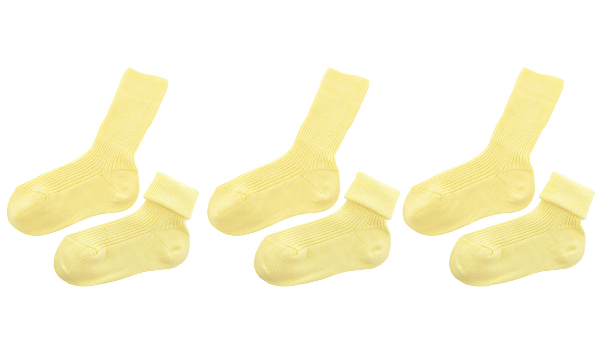 Kids’ 100% Organic Cotton Socks 3-Pack (Ages 5–8)