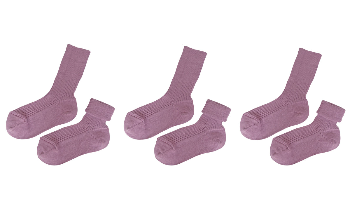 Kids’ 100% Organic Cotton Socks 3-Pack (Ages 5–8)