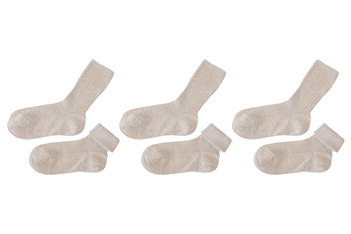 Kids’ 100% Organic Cotton Socks 3-Pack (Ages 5–8)