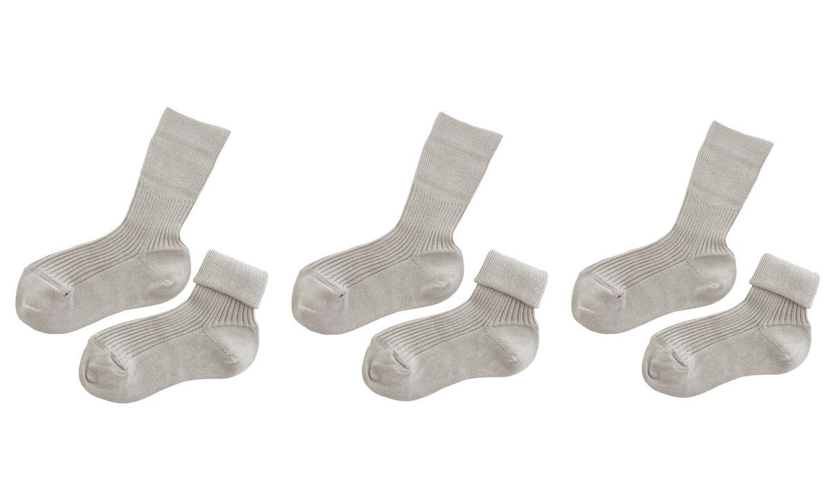 Kids’ 100% Organic Cotton Socks 3-Pack (Ages 5–8)