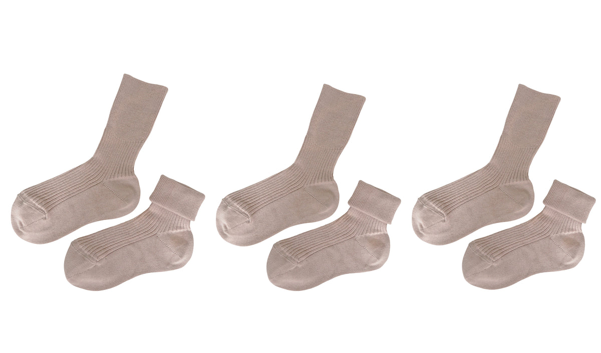 Kids’ 100% Organic Cotton Socks 3-Pack (Ages 5–8)