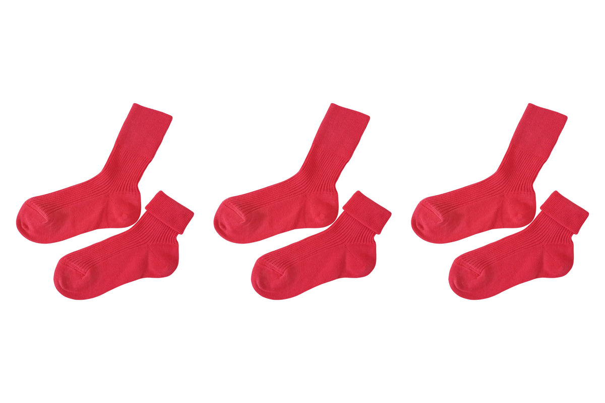 Kids’ 100% Organic Cotton Socks 3-Pack (Ages 5–8)