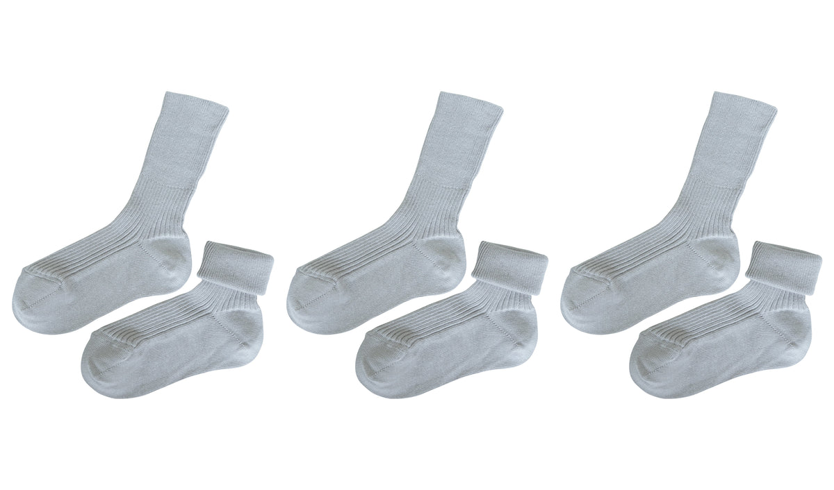 Kids’ 100% Organic Cotton Socks 3-Pack (Ages 5–8)