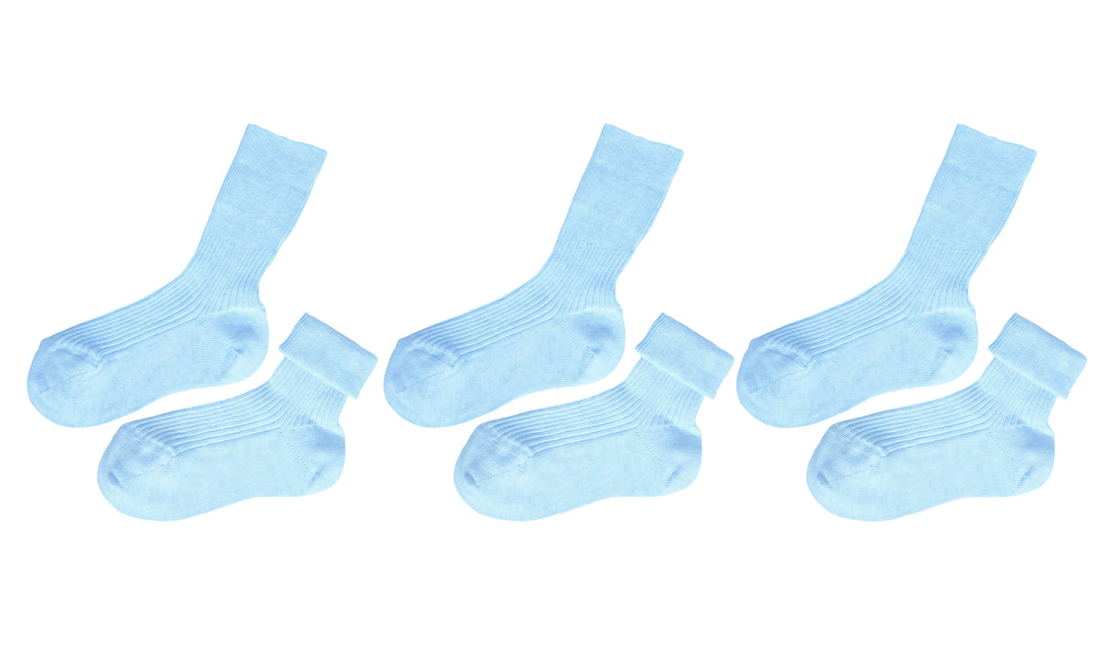 Kids’ 100% Organic Cotton Socks 3-Pack (Ages 5–8)