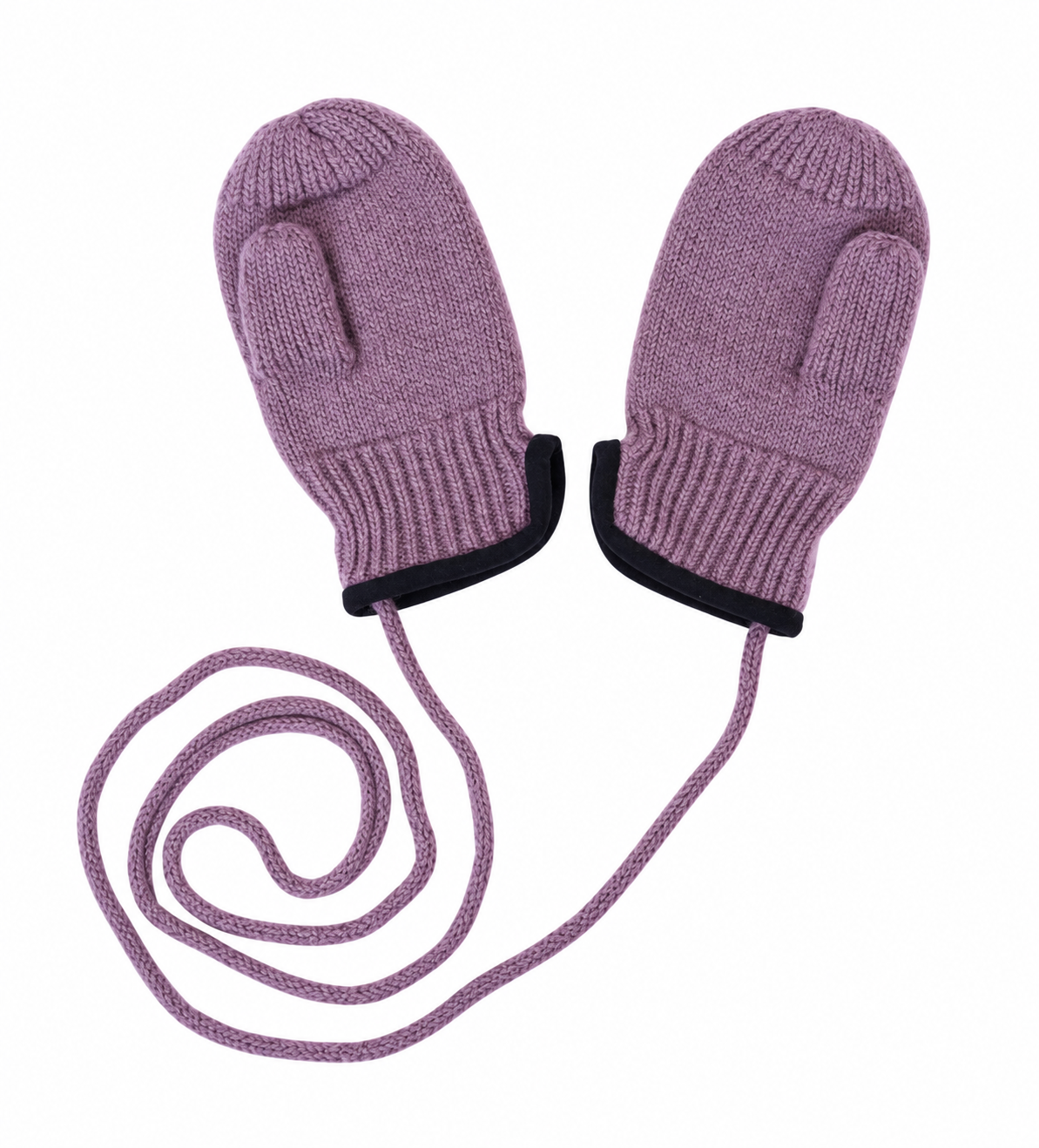 100% Wool Baby & Kids' Mittens with String – No Polyester