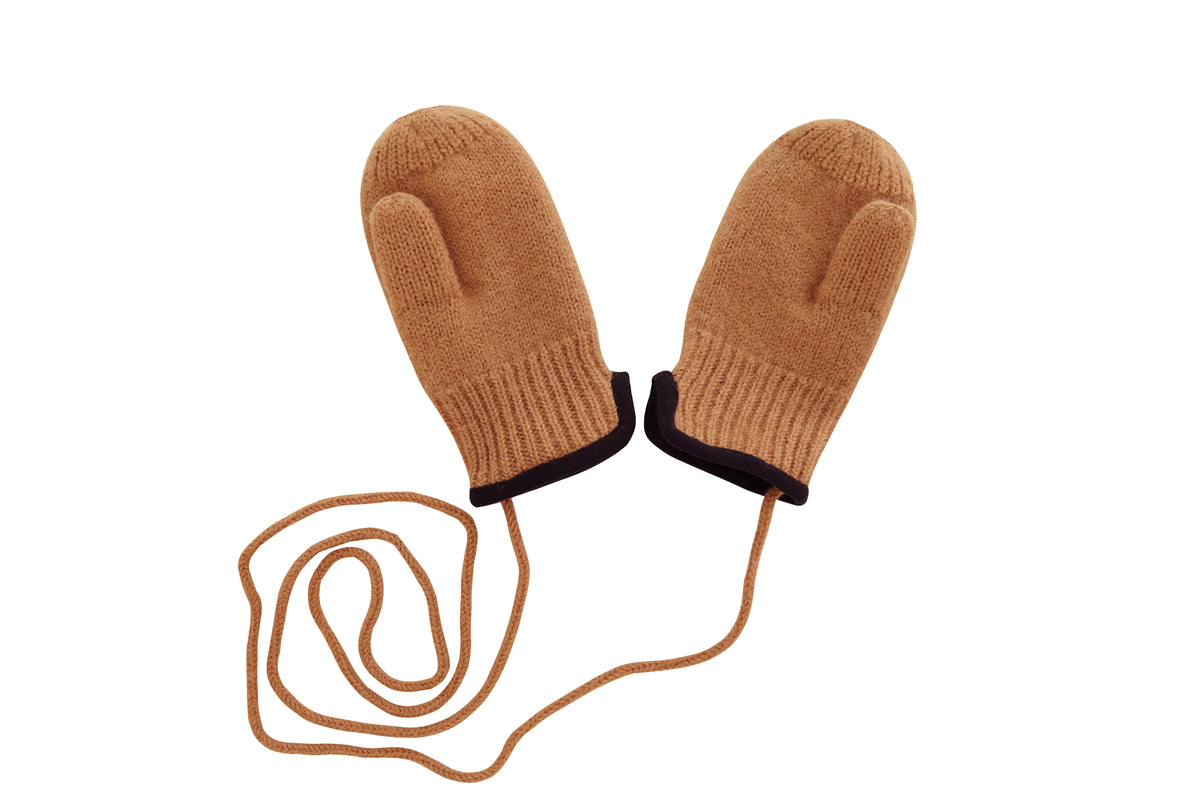 100% Wool Baby & Kids' Mittens with String – No Polyester