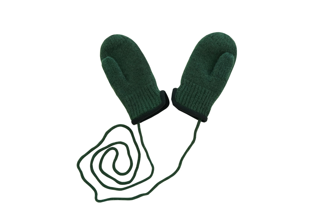 100% Wool Baby & Kids' Mittens with String – No Polyester
