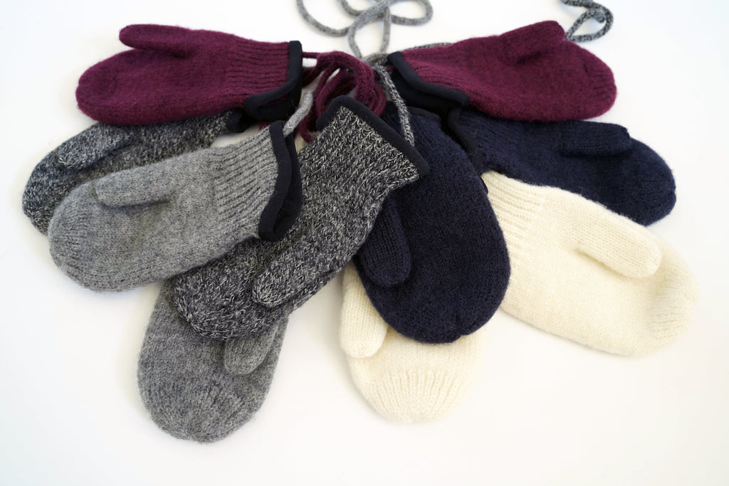 100% Wool Baby & Kids' Mittens with String – No Polyester