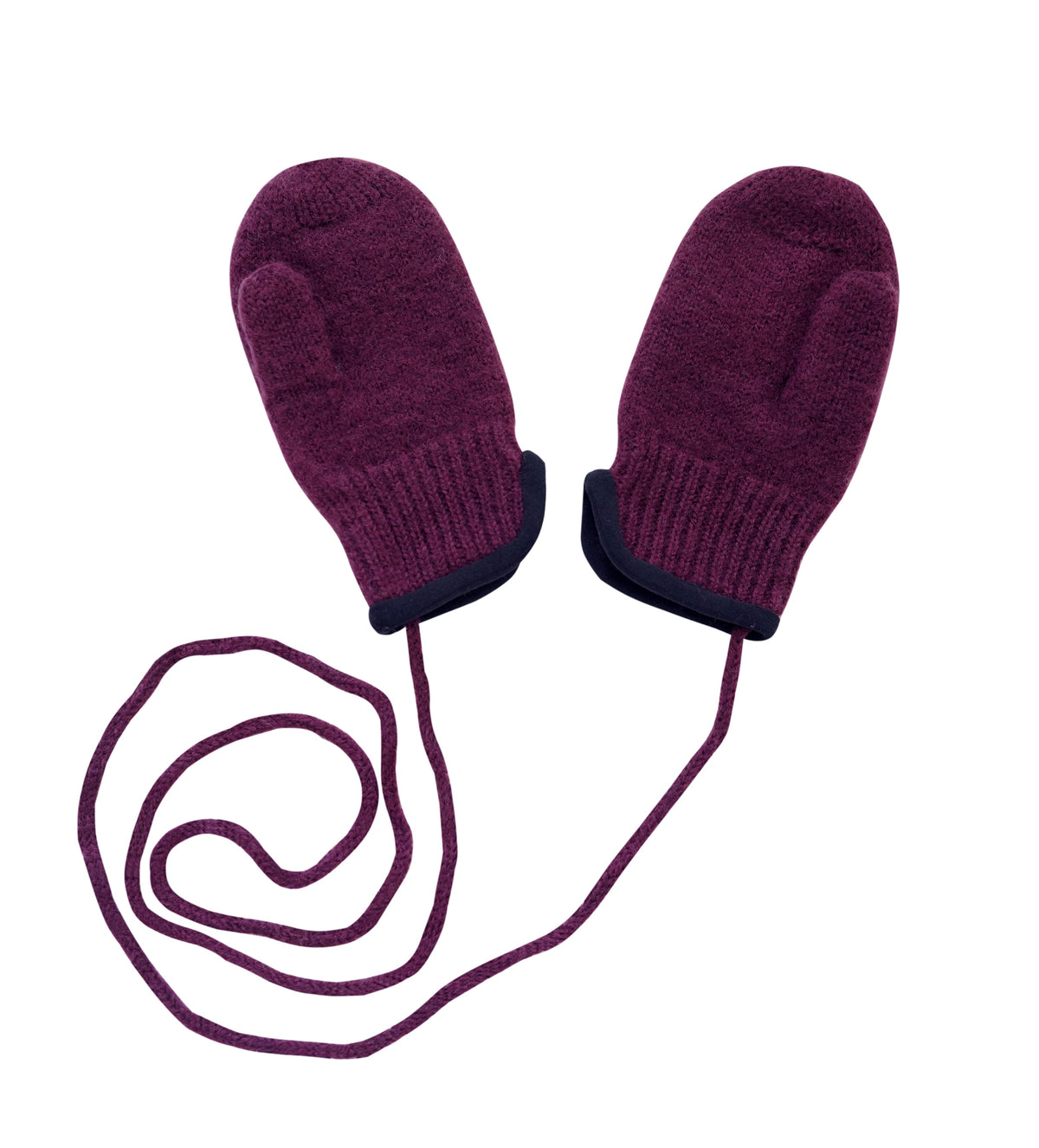 100% Wool Baby & Kids' Mittens with String – No Polyester