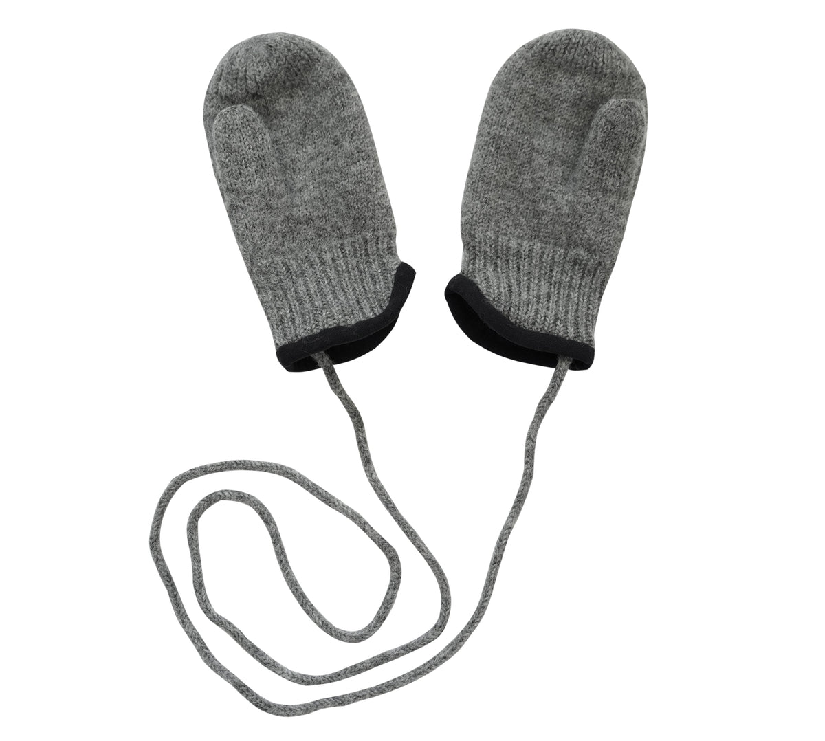100% Wool Baby & Kids' Mittens with String – No Polyester