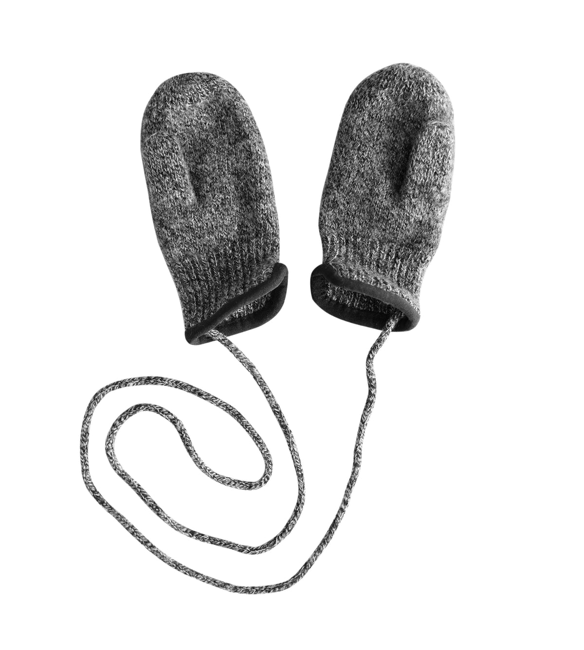 100% Wool Baby & Kids' Mittens with String – No Polyester