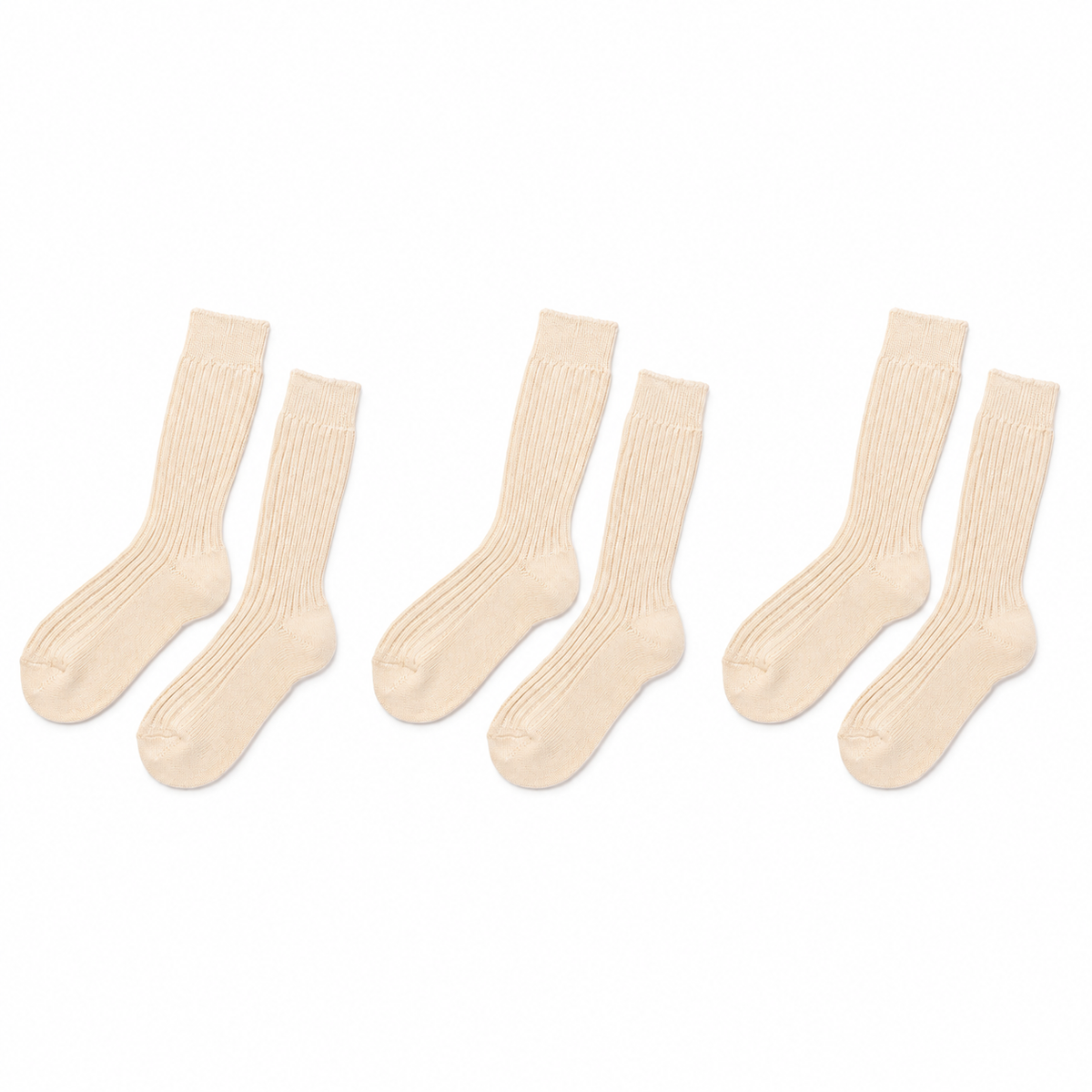 Men’s 100% Organic Cotton Boot Socks (3-Pack)